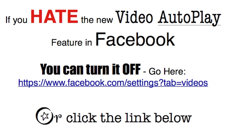 how to turn off facebook video autoplay